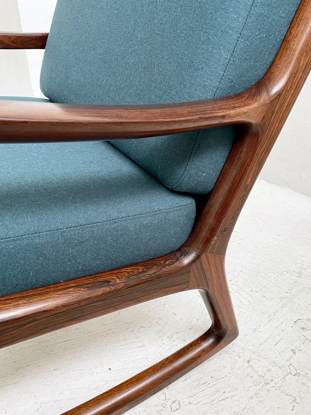 Ole Wanscher Rosewood Model 116 ‘Senator’ Rocking Lounge Chair