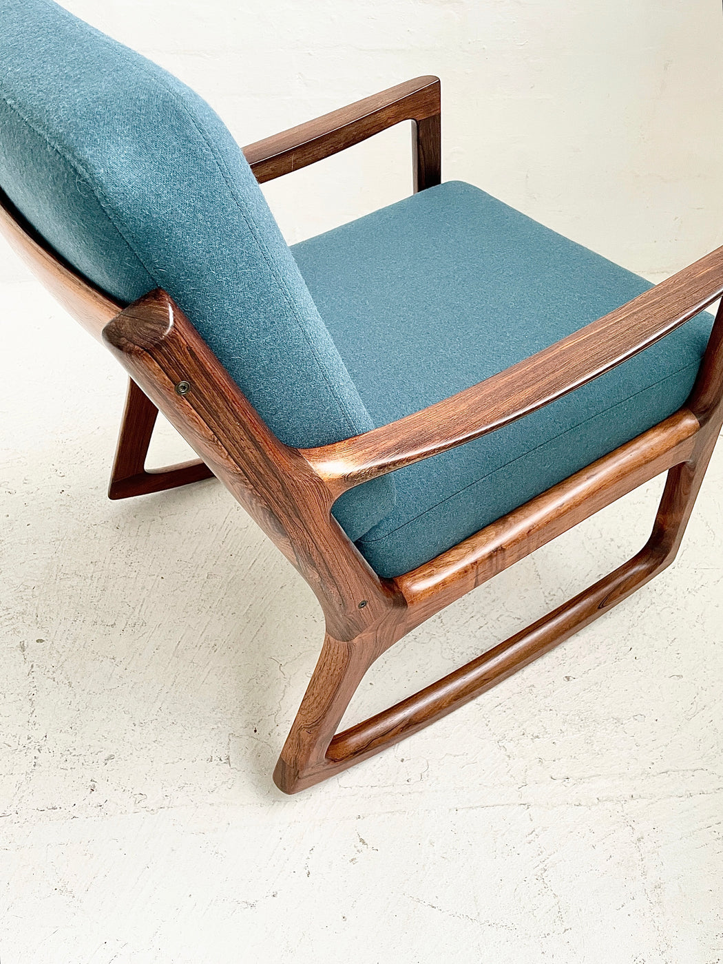 Ole Wanscher Rosewood Model 116 ‘Senator’ Rocking Lounge Chair
