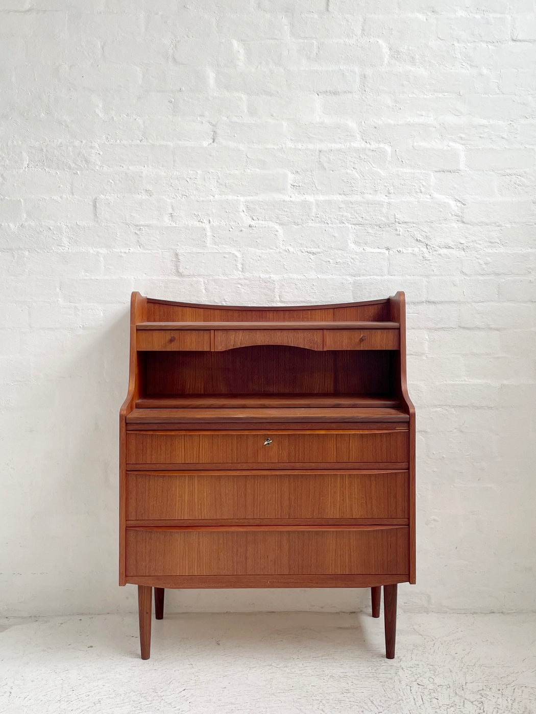 Danish Teak Bureau Dresser