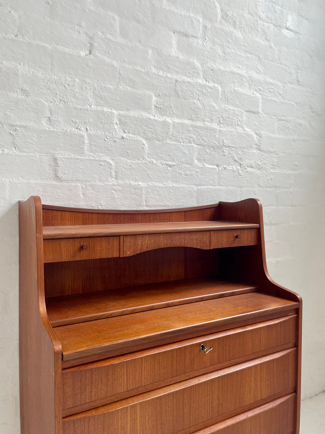 Danish Teak Bureau Dresser