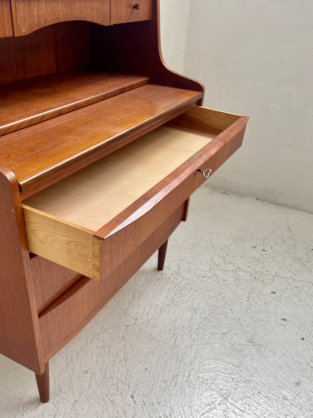 Danish Teak Bureau Dresser