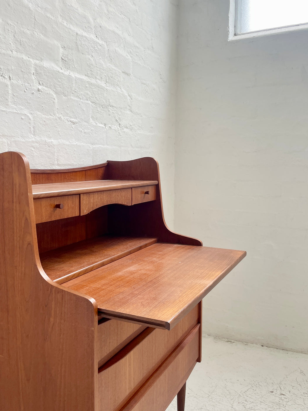 Danish Teak Bureau Dresser