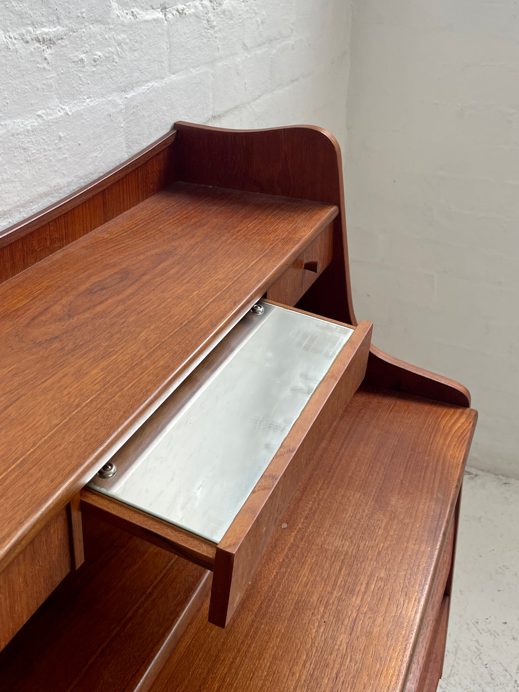 Danish Teak Bureau Dresser