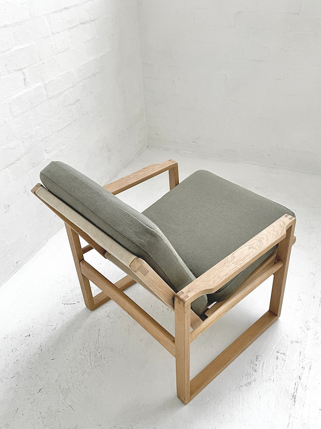 Danish Reclining Oak Lounge Chair