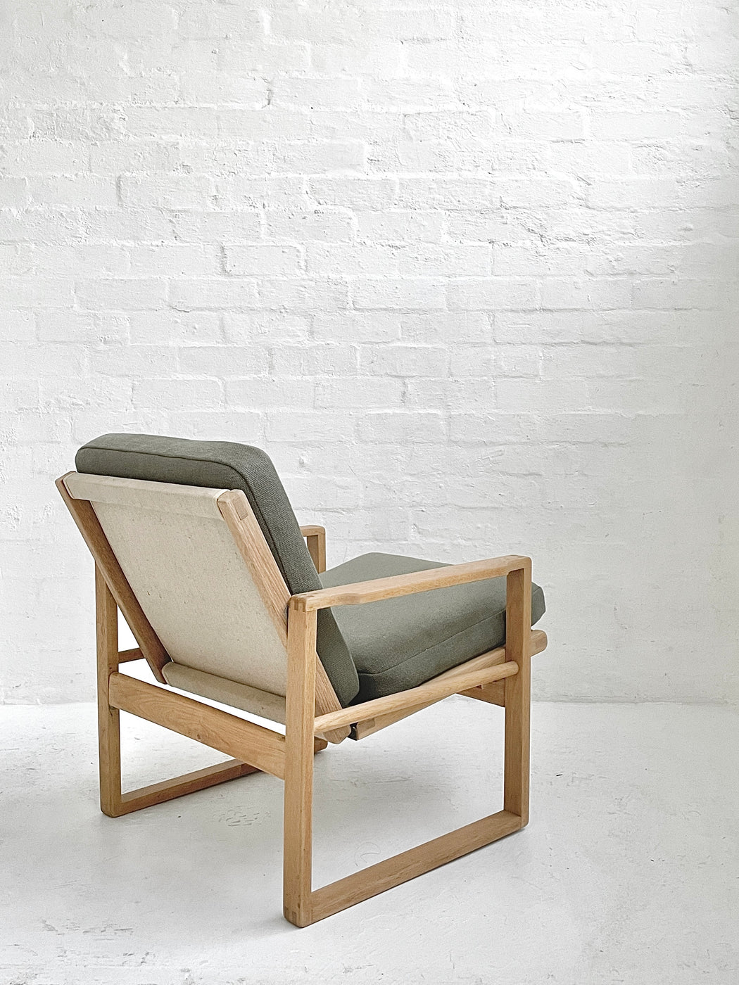 Danish Reclining Oak Lounge Chair