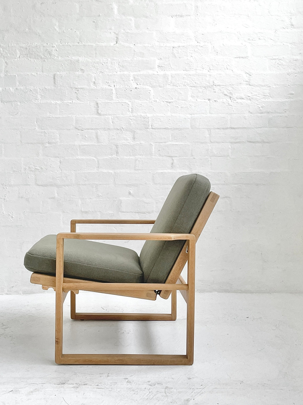 Danish Reclining Oak Lounge Chair