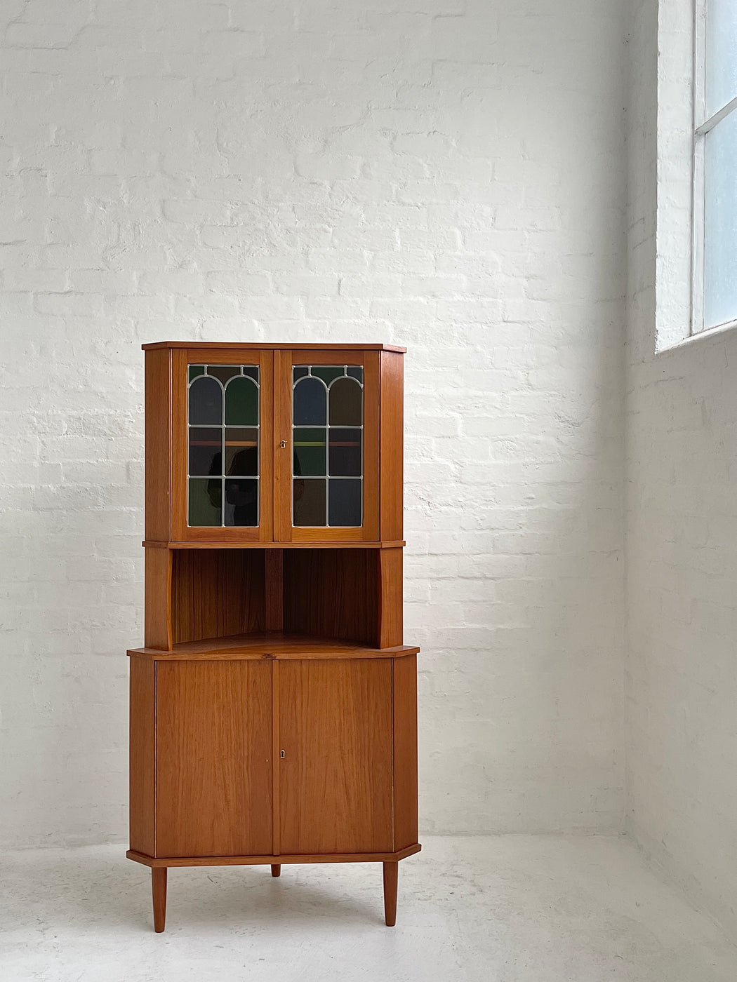 Danish Teak Corner Cabinet