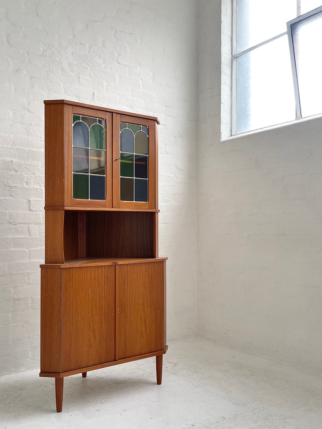 Danish Teak Corner Cabinet