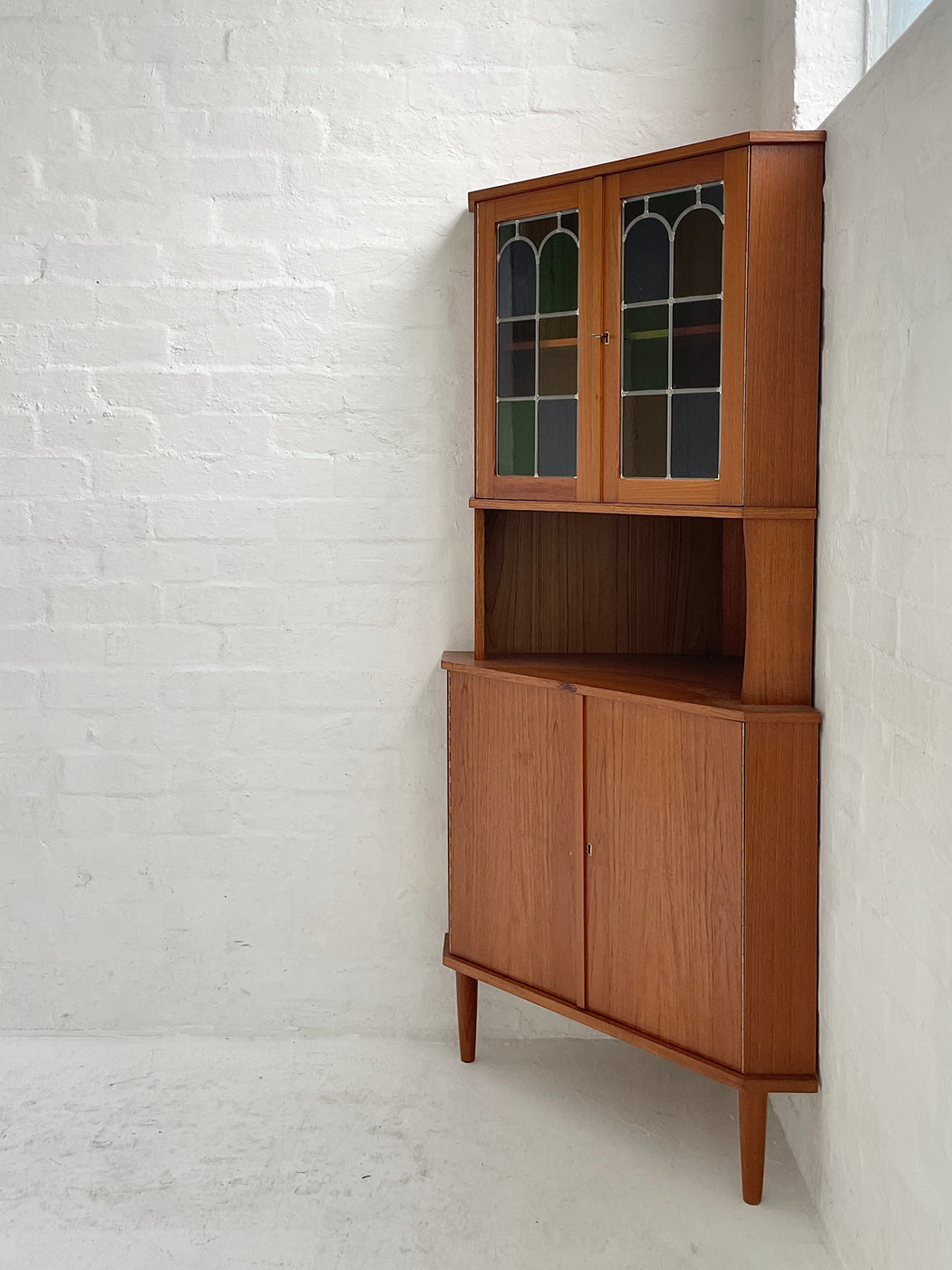 Danish Teak Corner Cabinet