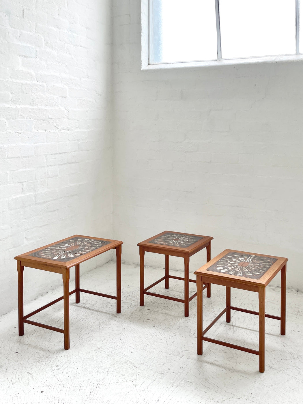 Danish Tile-topped Nesting Tables