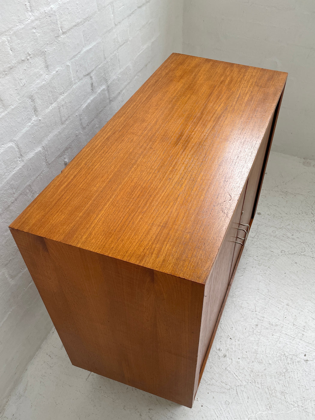 Danish Teak Tambour-fronted Cabinet