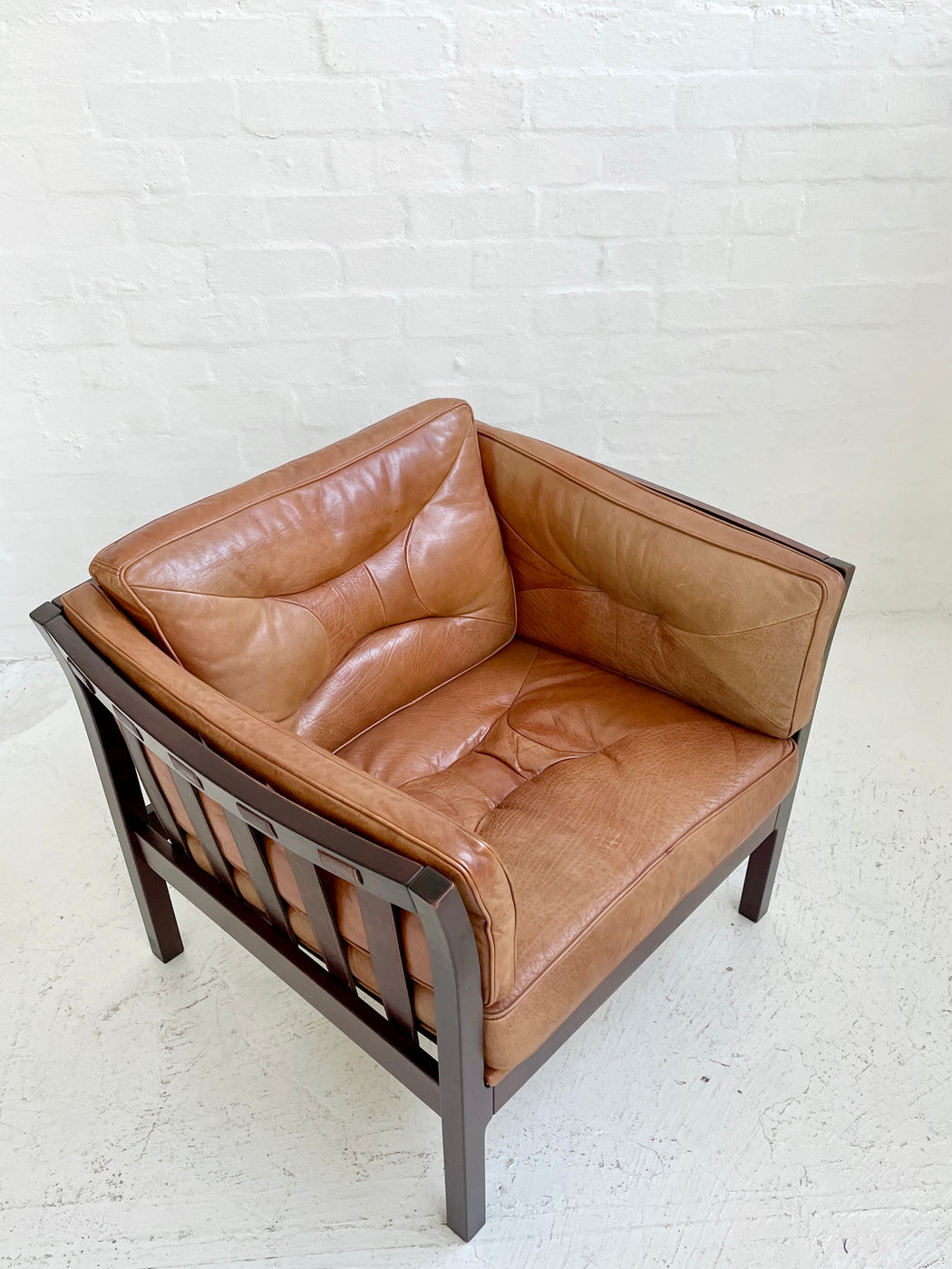 Danish Leather Lounge Chair