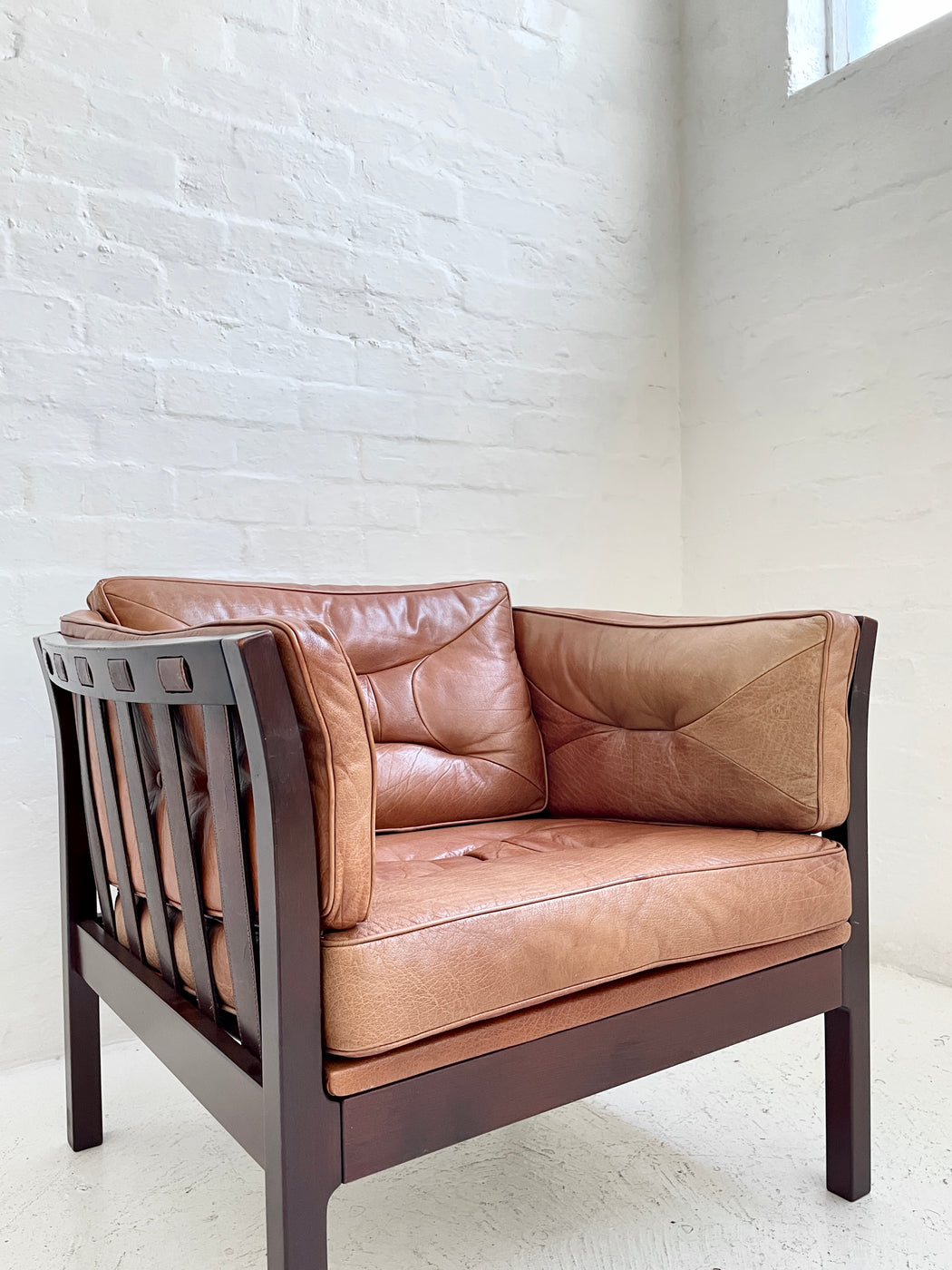 Danish Leather Lounge Chair