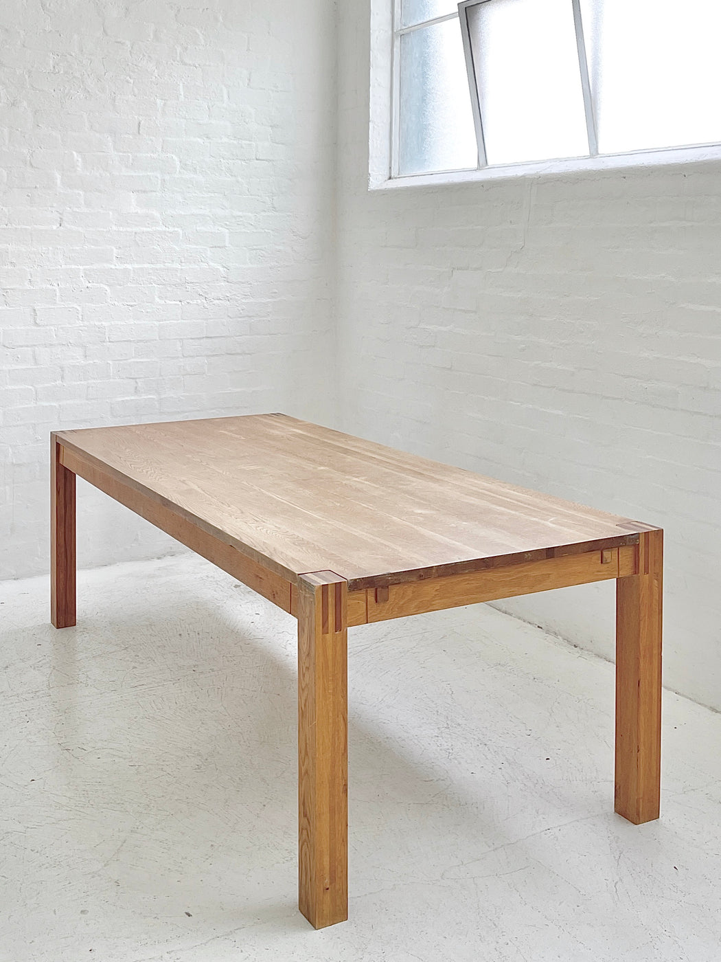 Large Solid Oak Dining Table