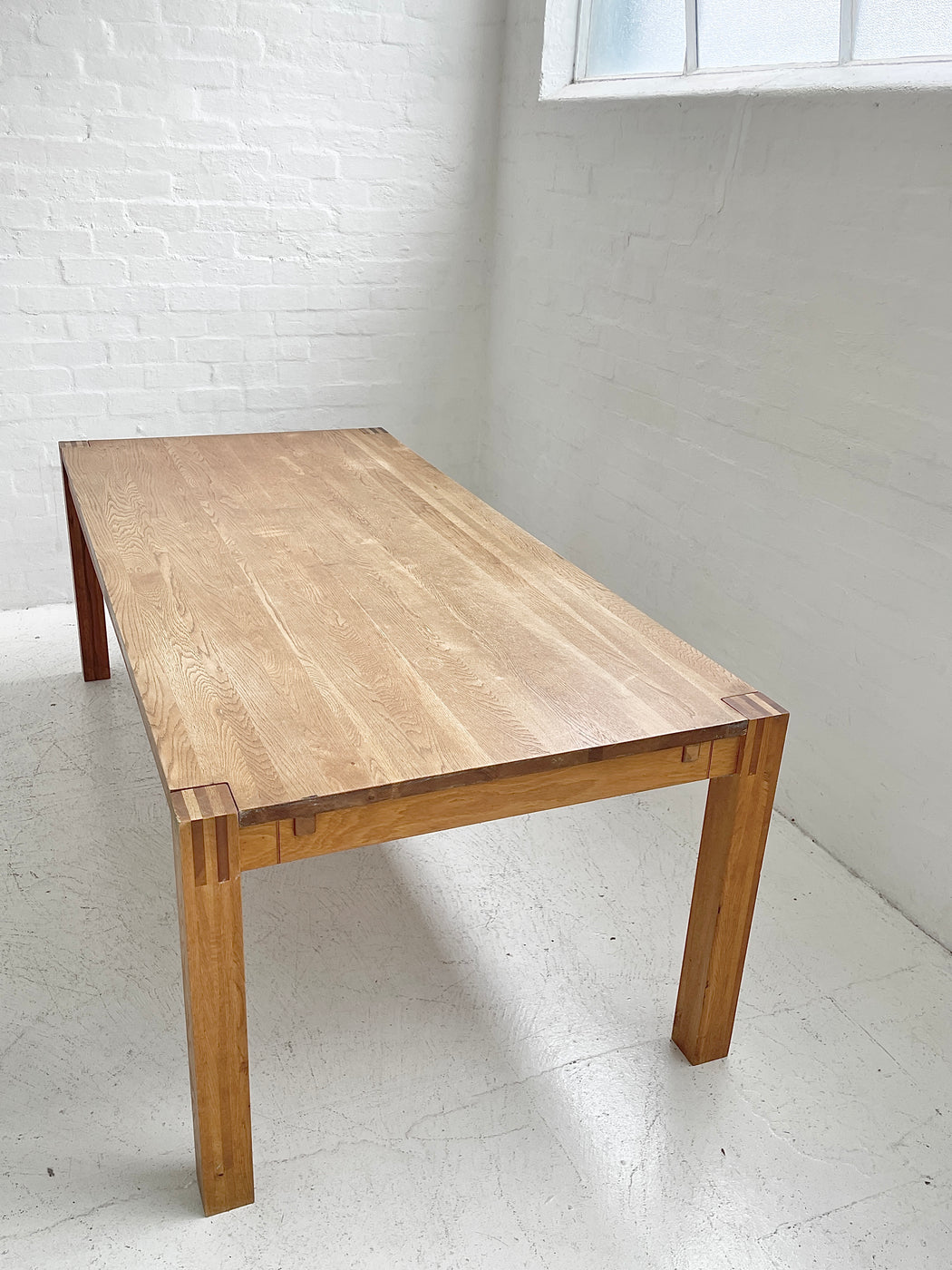 Large Solid Oak Dining Table