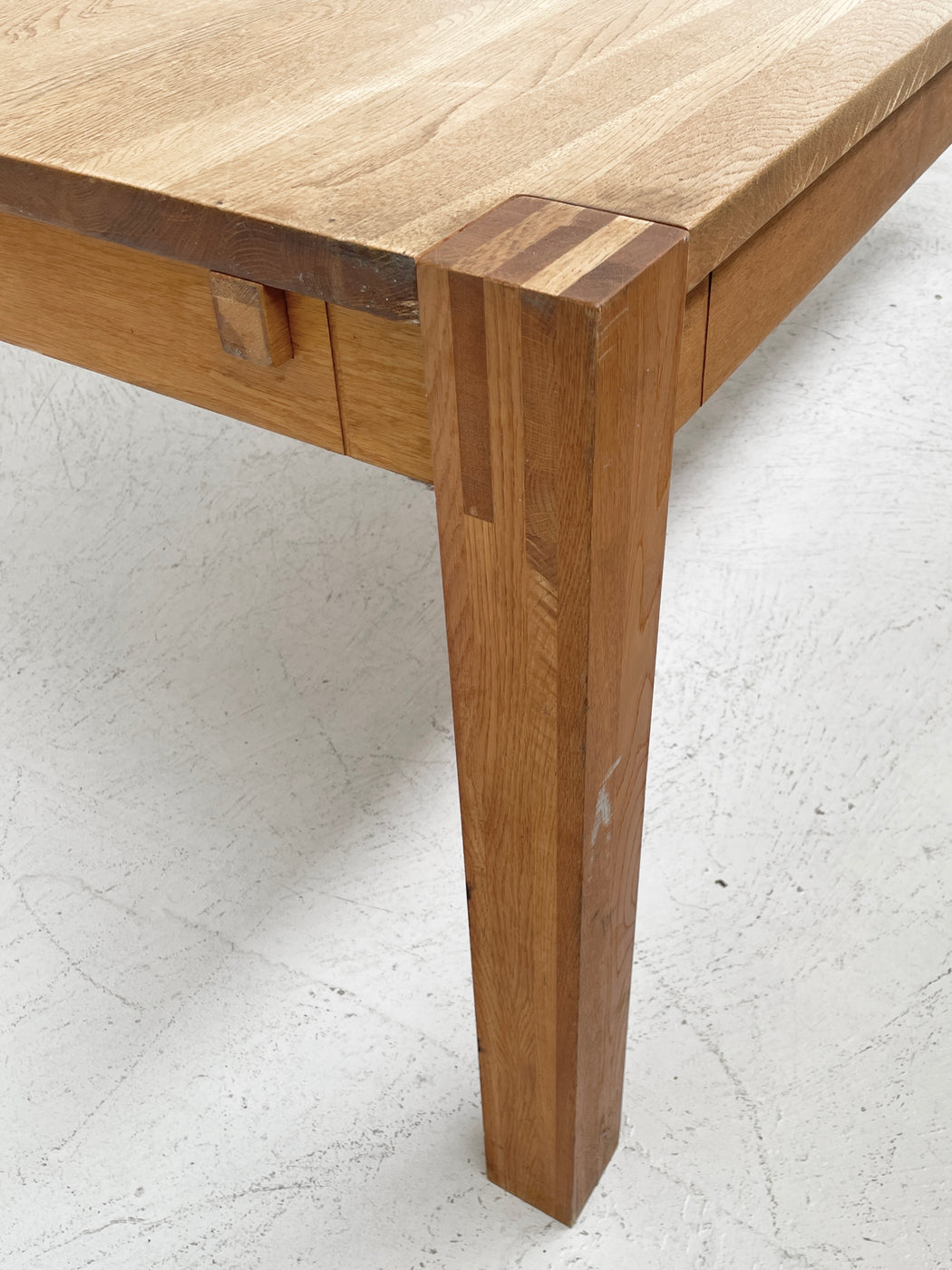 Large Solid Oak Dining Table