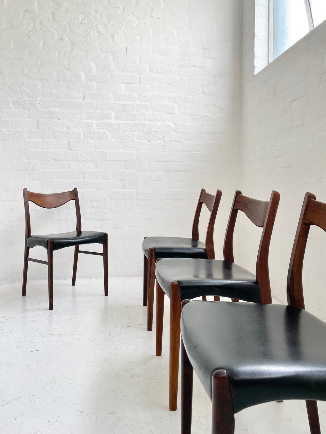 Set of four Arne Wahl Iversen Model 'GS61' Rosewood Chair