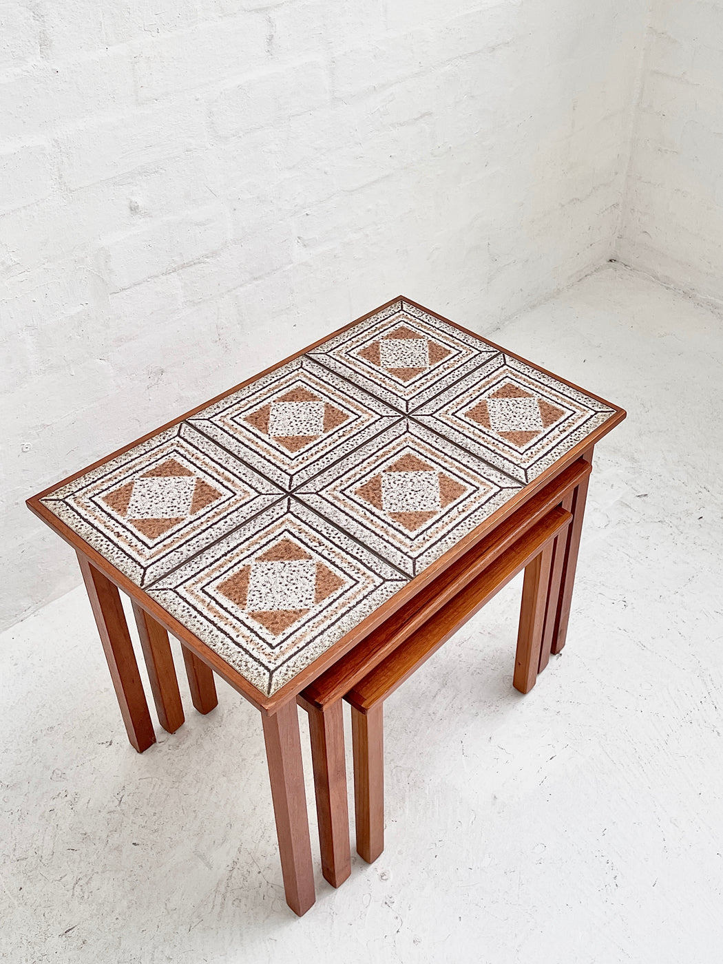 Danish Tile-topped Nesting Tables