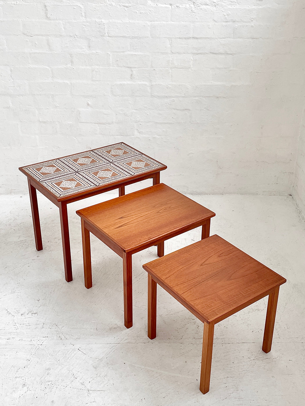Danish Tile-topped Nesting Tables