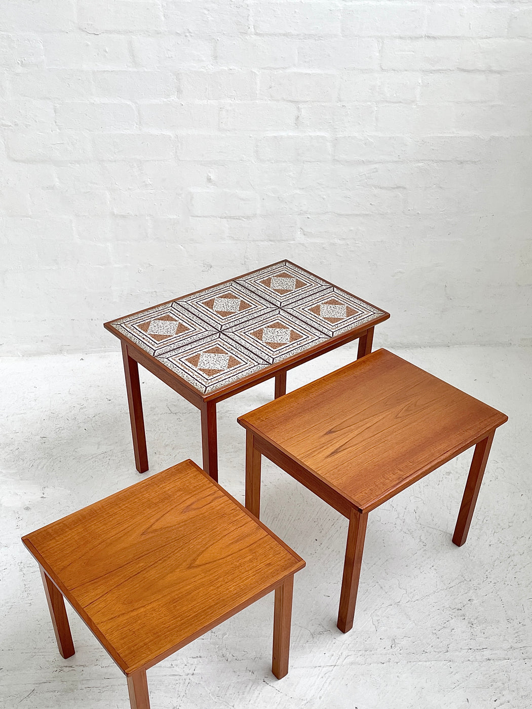 Danish Tile-topped Nesting Tables
