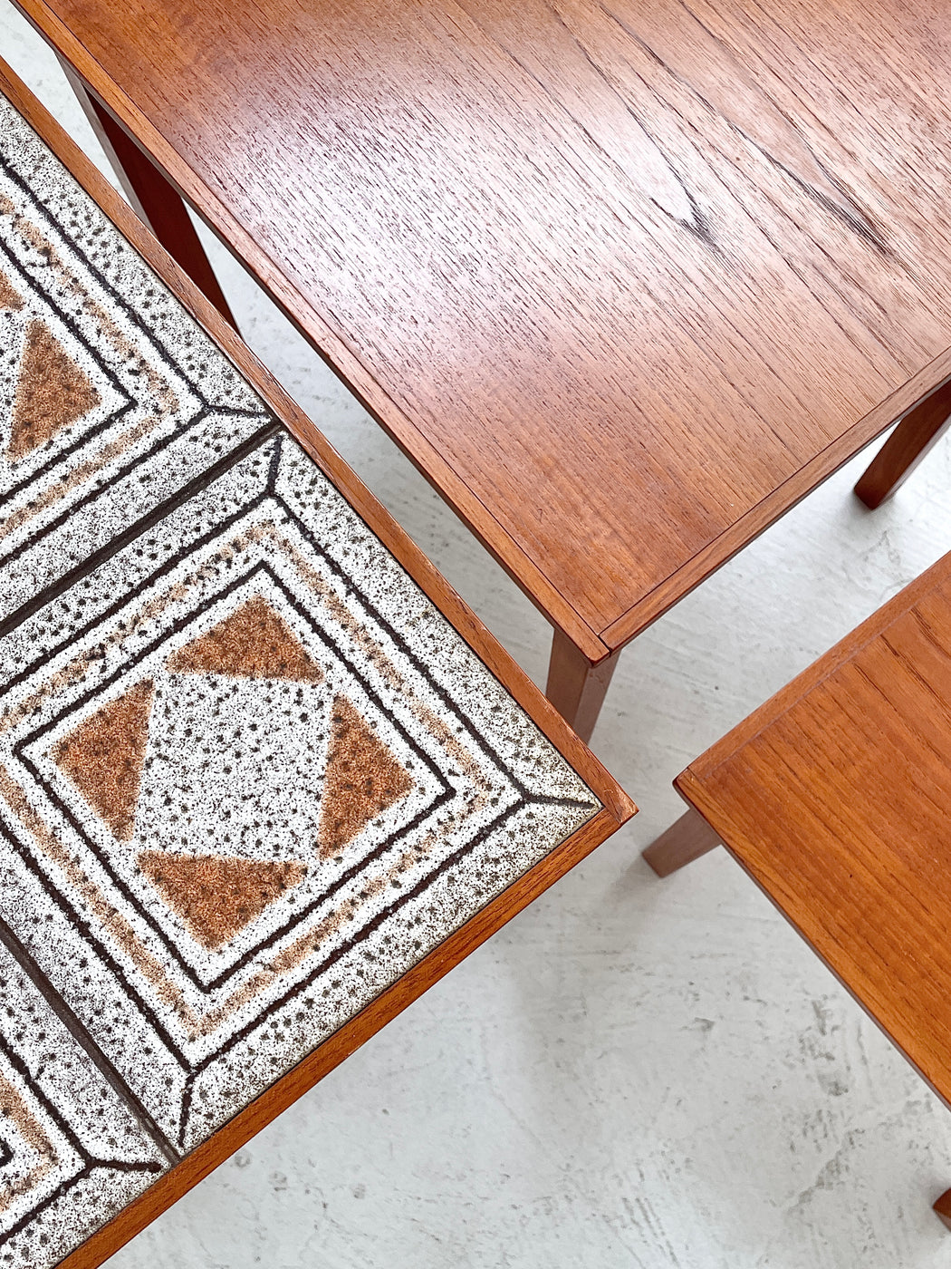 Danish Tile-topped Nesting Tables