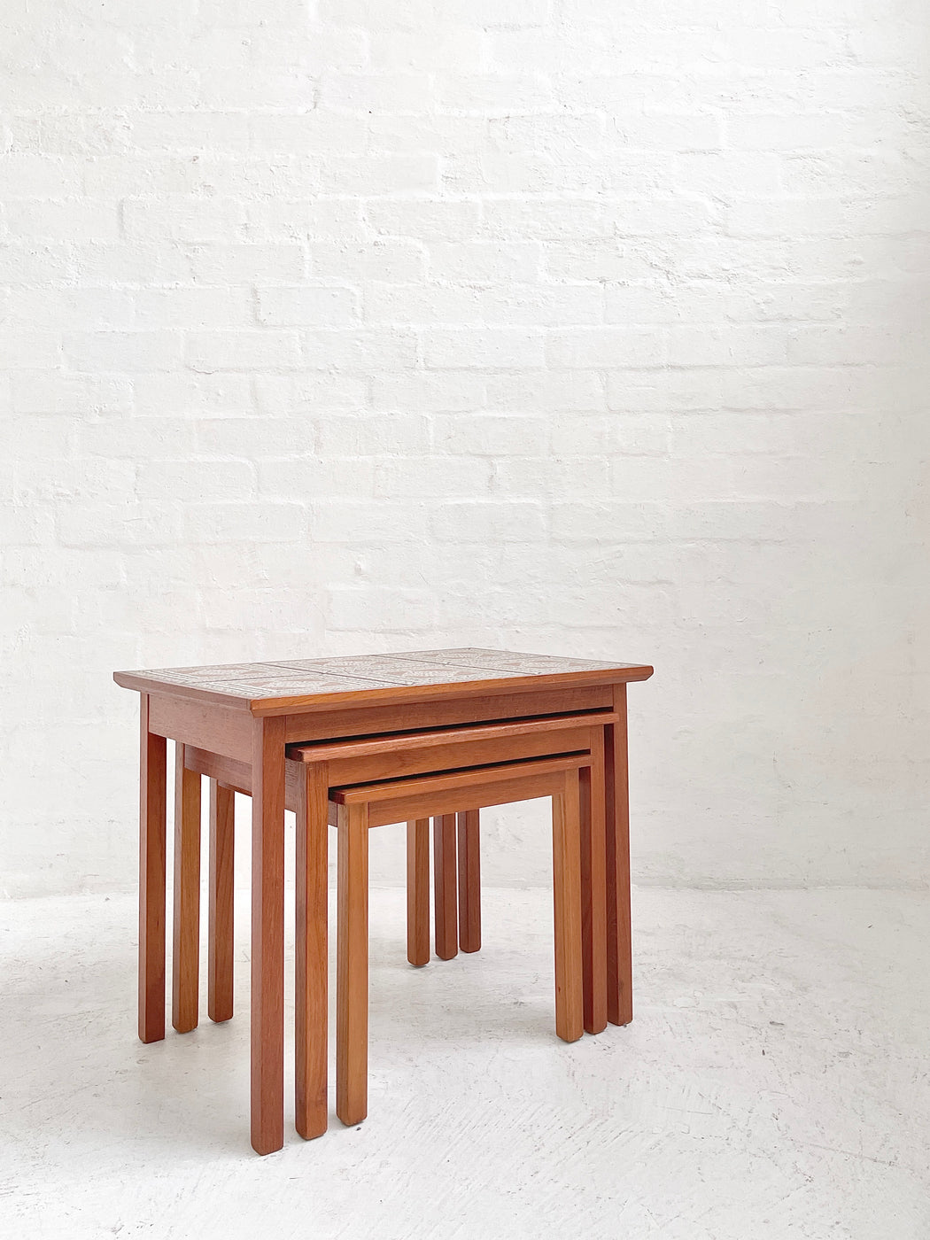 Danish Tile-topped Nesting Tables