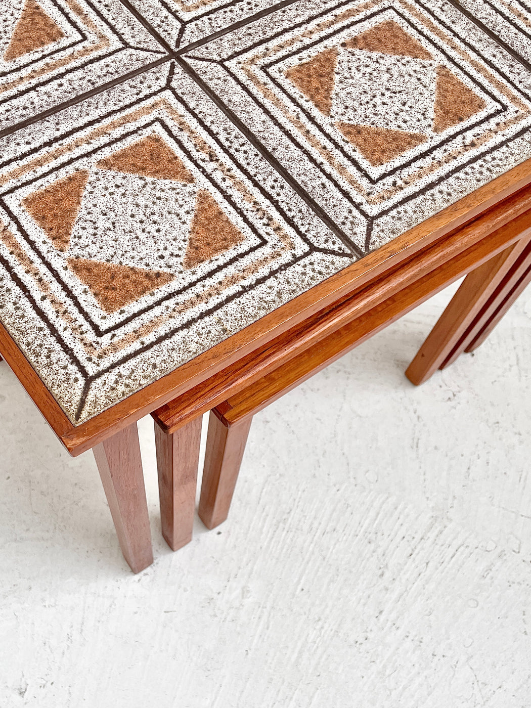 Danish Tile-topped Nesting Tables