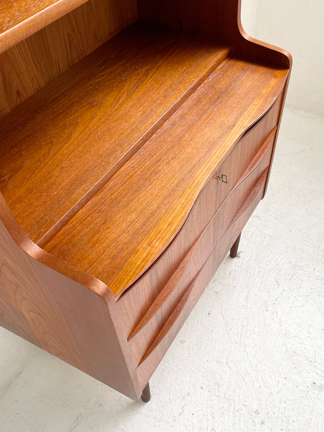 Danish Teak Bureau Bookcase