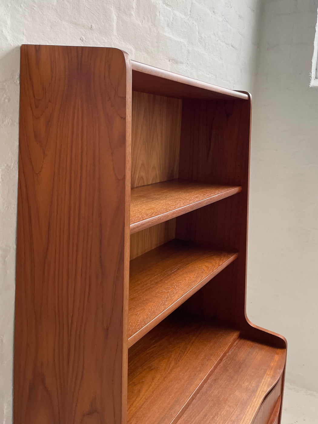Danish Teak Bureau Bookcase