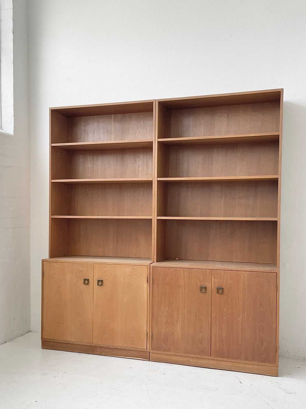 Two Section Danish Oak Wall System
