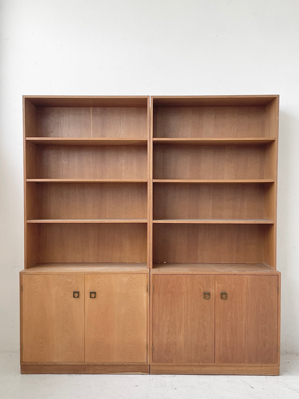 Two Section Danish Oak Wall System