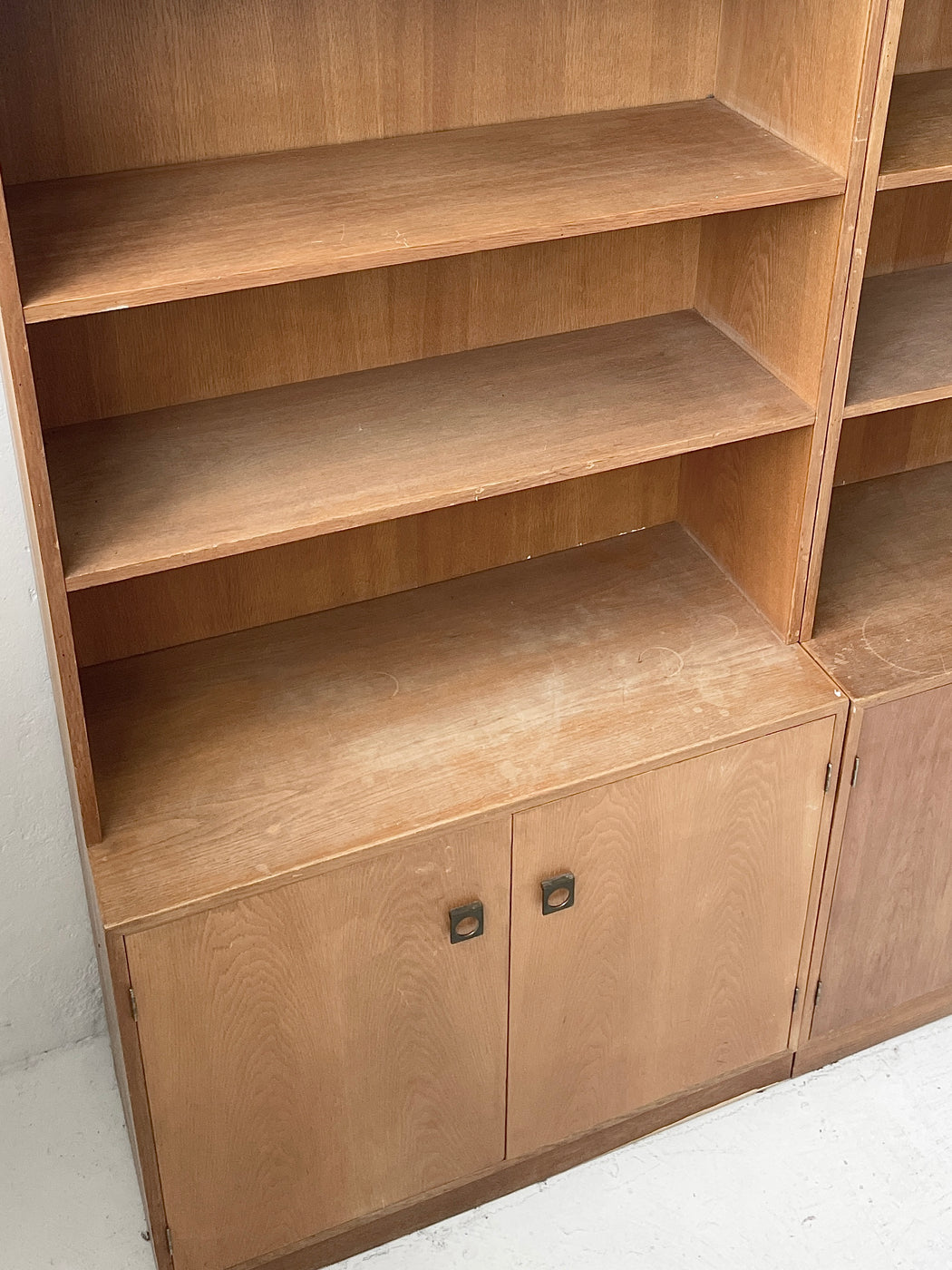Two Section Danish Oak Wall System