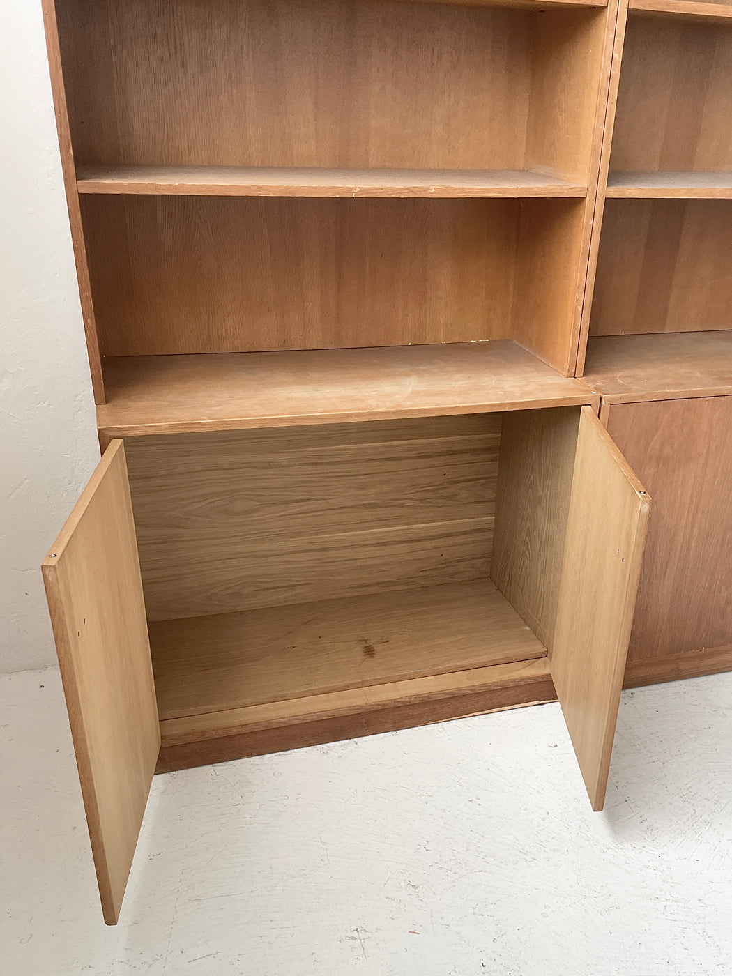 Two Section Danish Oak Wall System