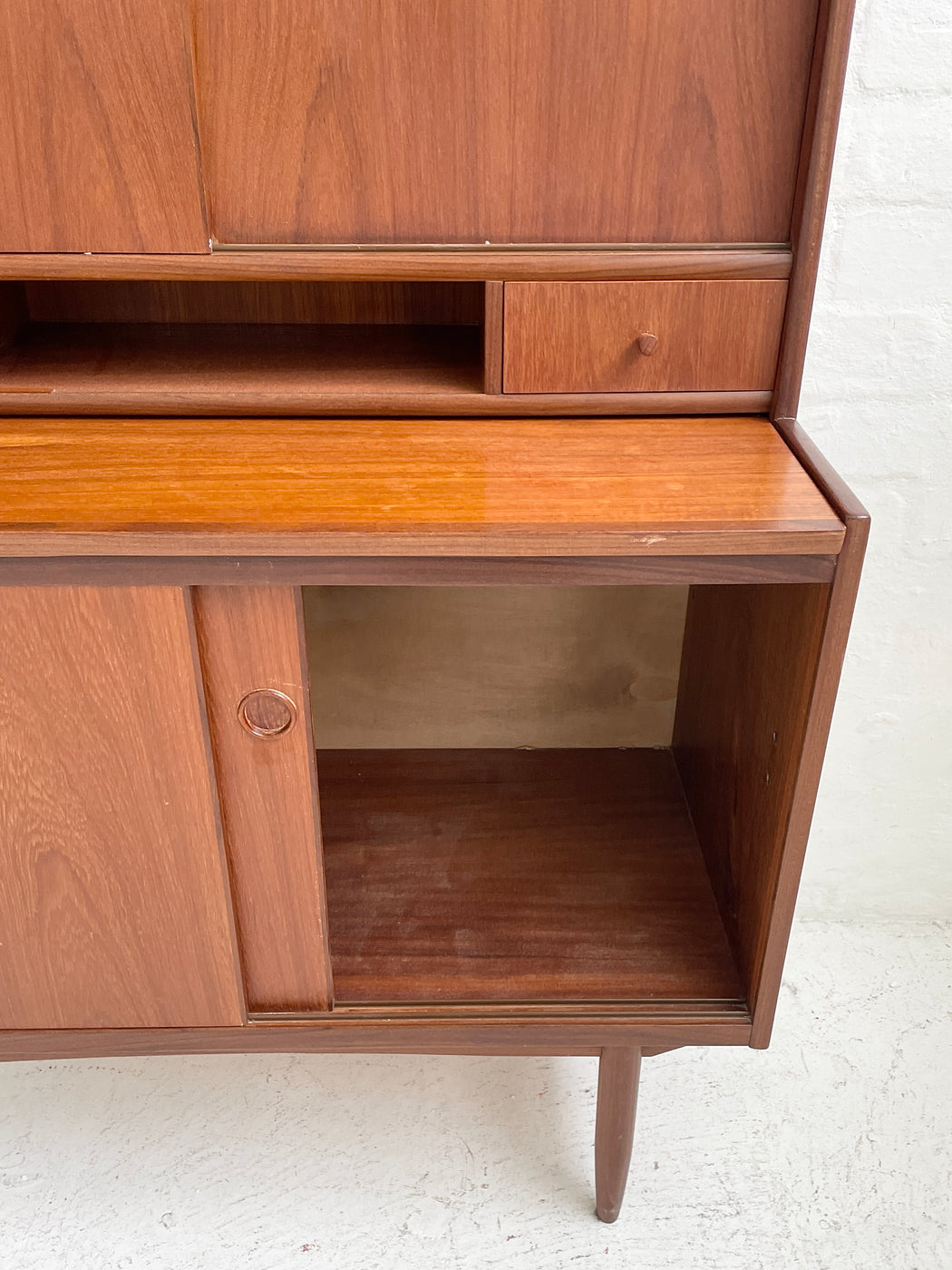 Danish Teak Bookcase Desk