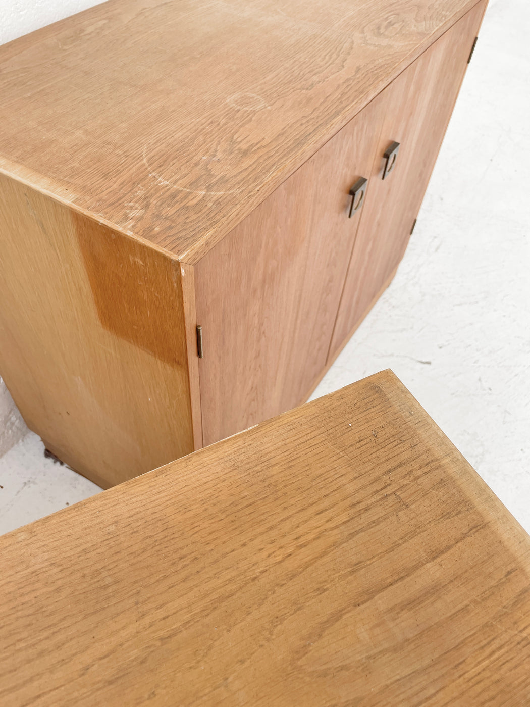 Two Section Danish Oak Wall System