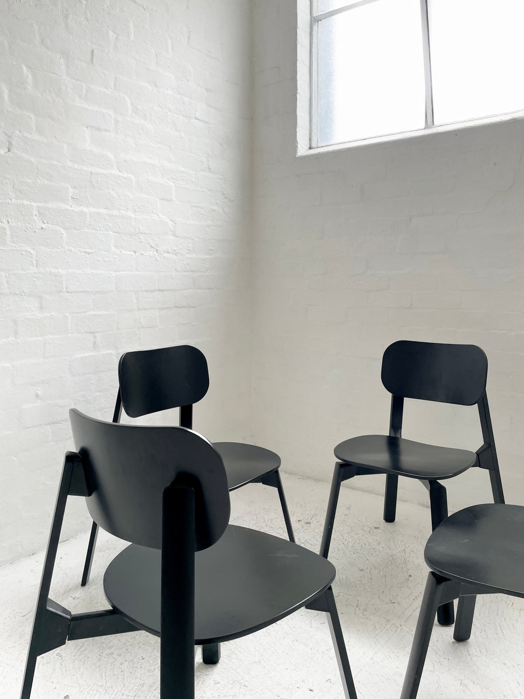 Set of 4 Elena Casanovas & Roman Bianco 'Bark' Chairs