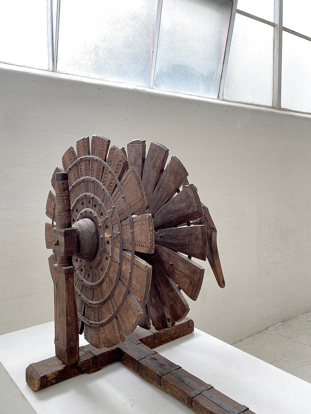 Vintage Indian Charkha Spinning Wheel