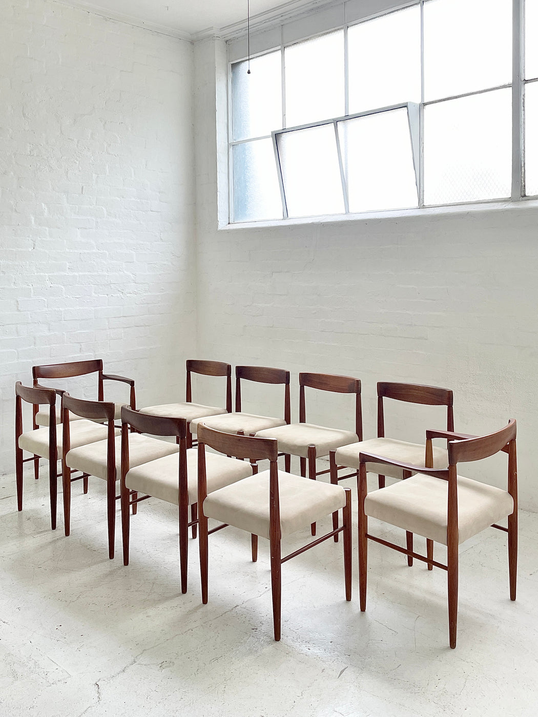 Set of Ten H.W. Klein Teak Dining Chairs