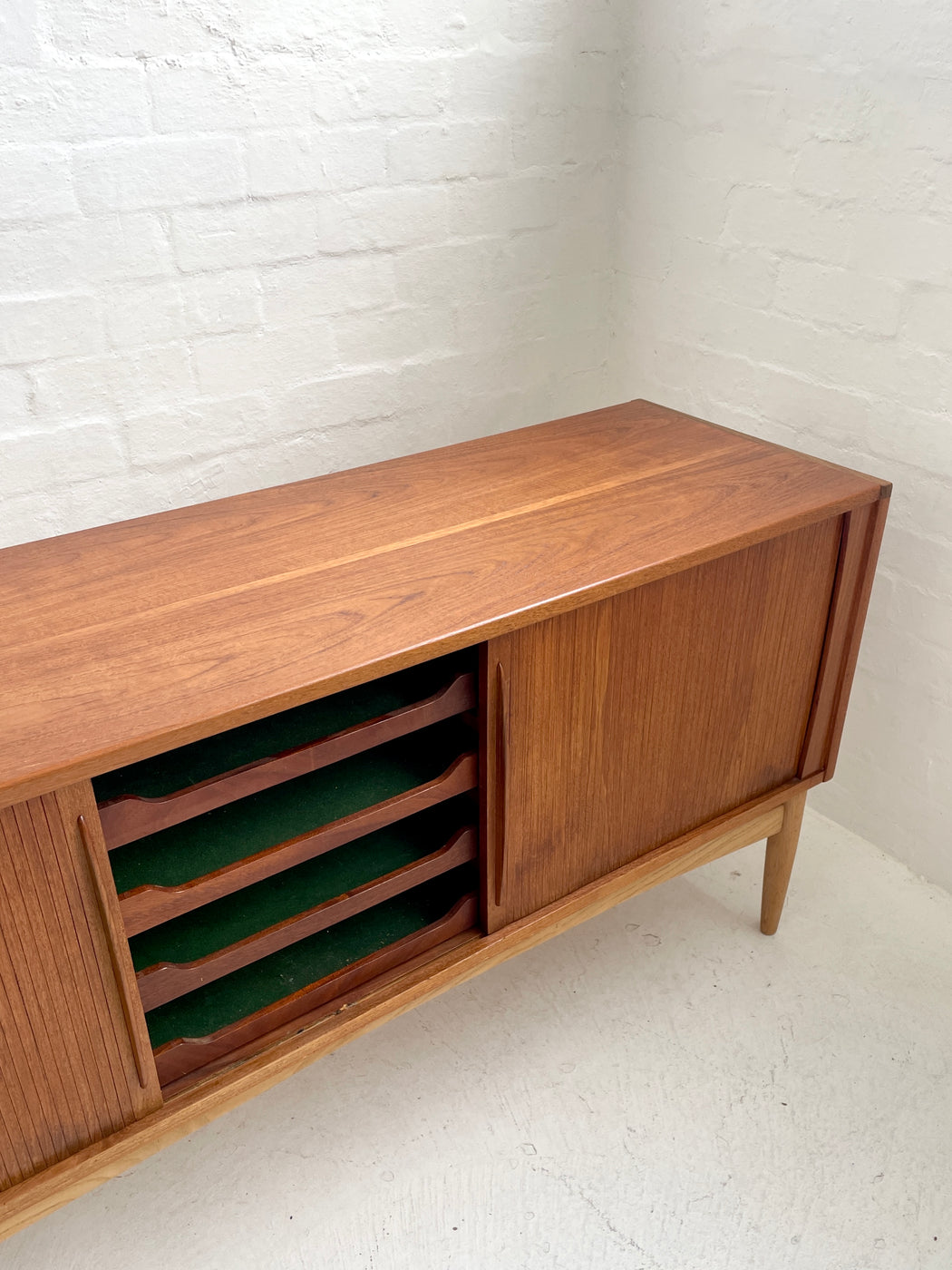 Danish Tambour-Fronted Sideboard