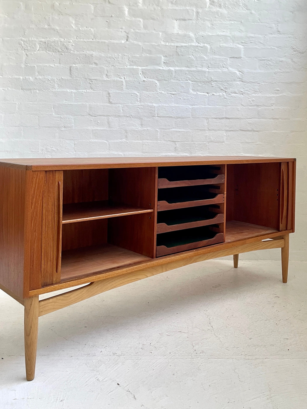 Danish Tambour-Fronted Sideboard