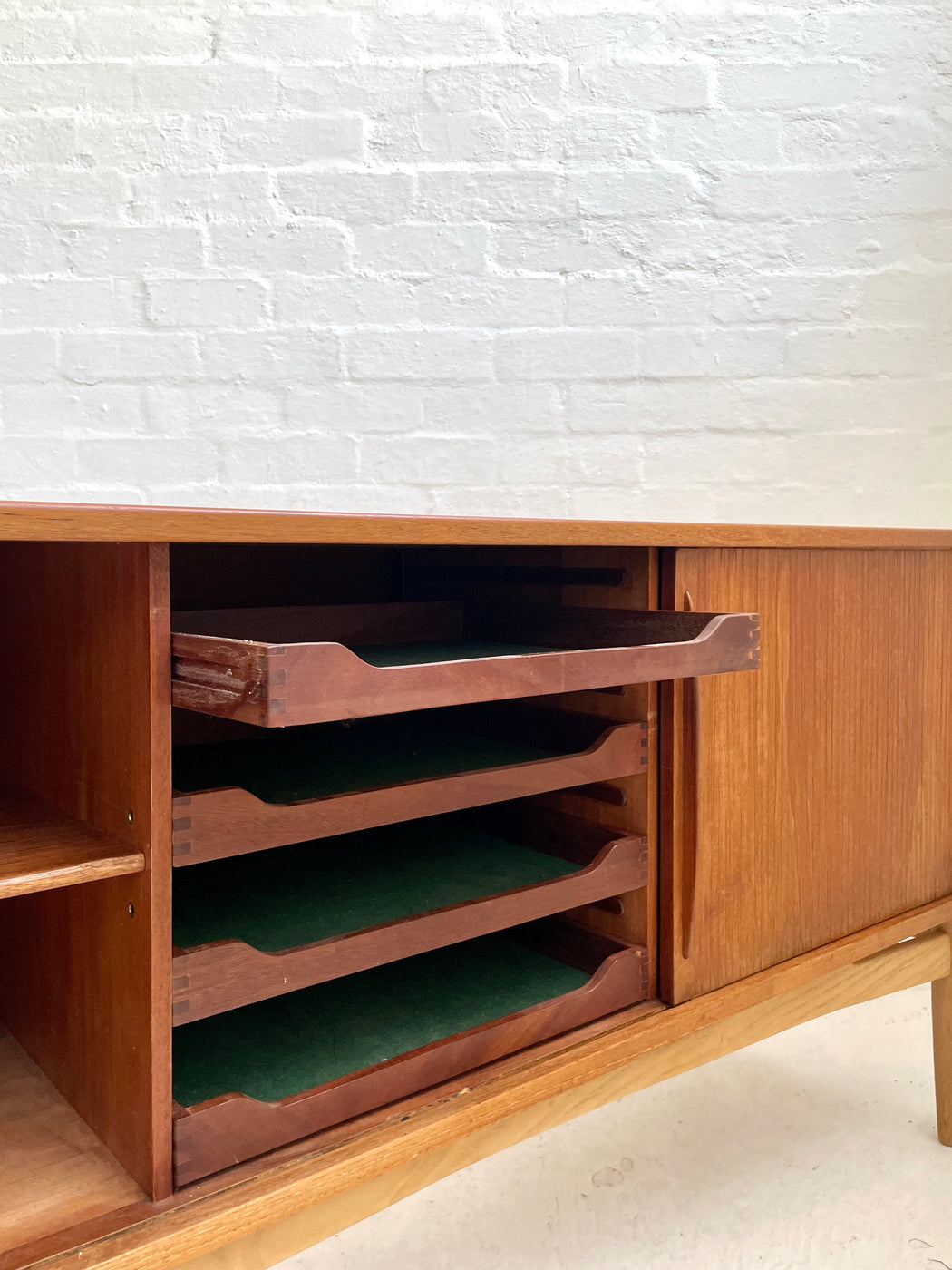 Danish Tambour-Fronted Sideboard