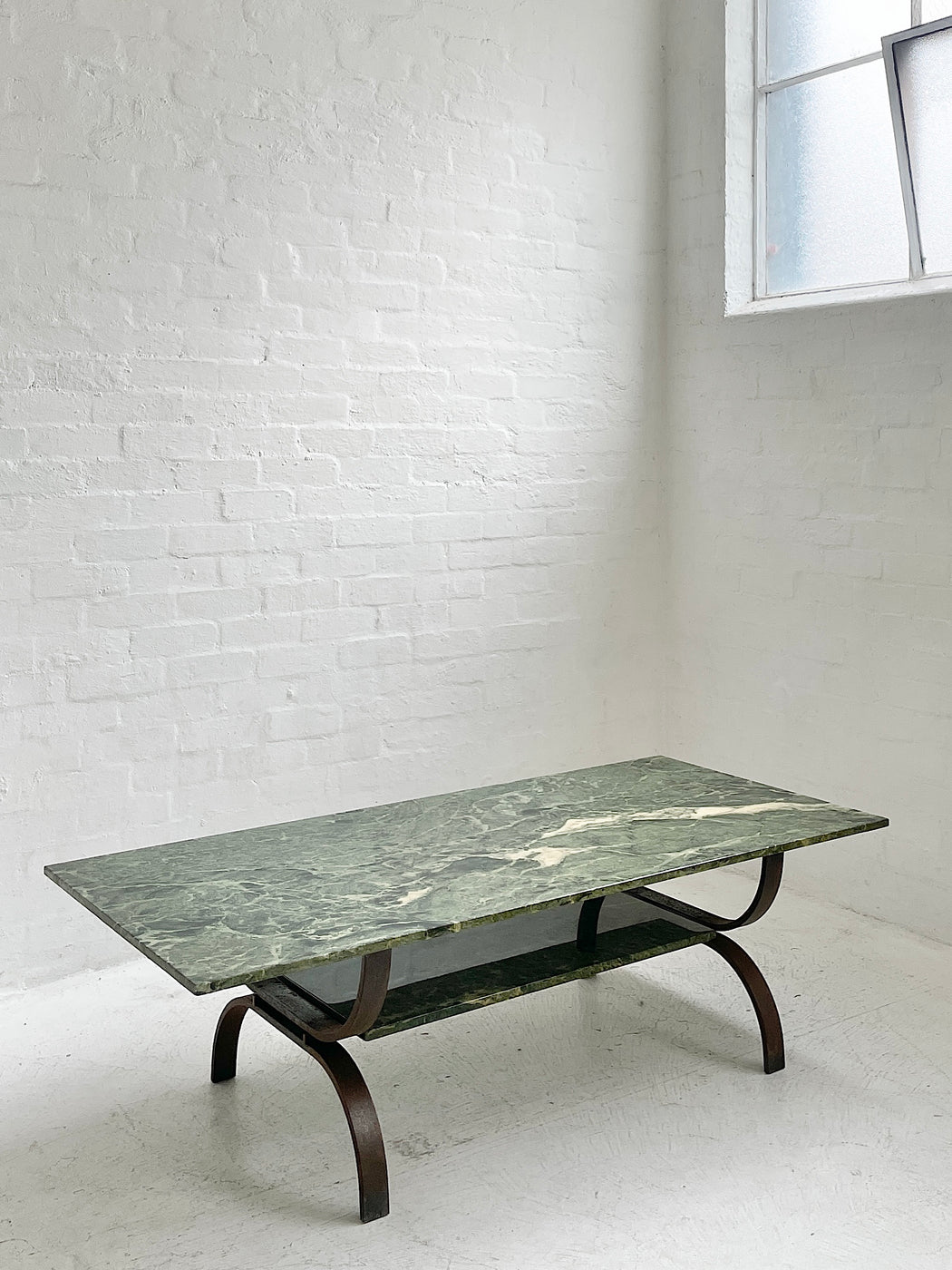 Vintage Green Marble Coffee Table