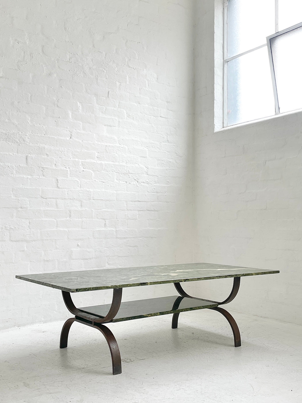 Vintage Green Marble Coffee Table