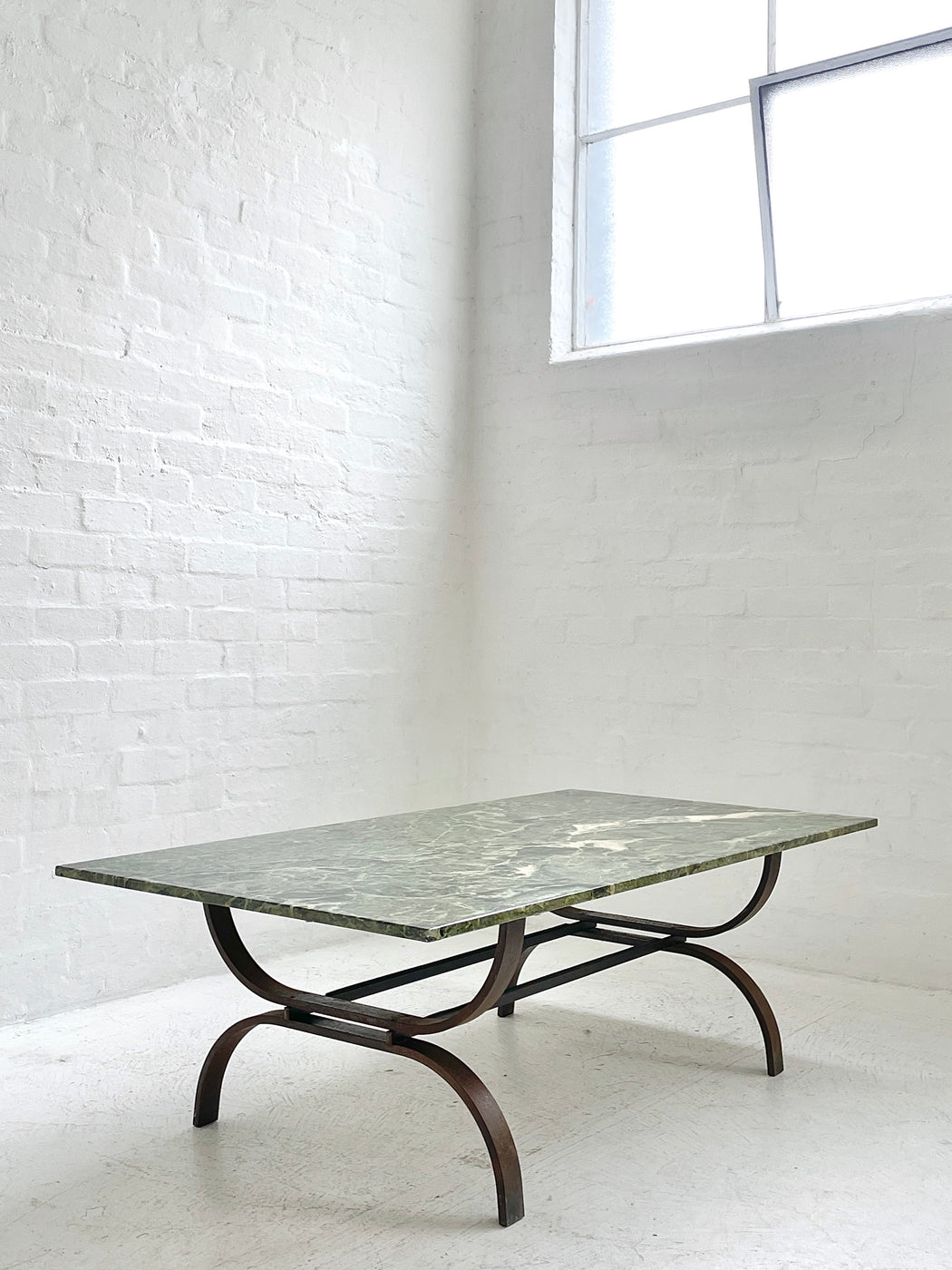 Vintage Green Marble Coffee Table