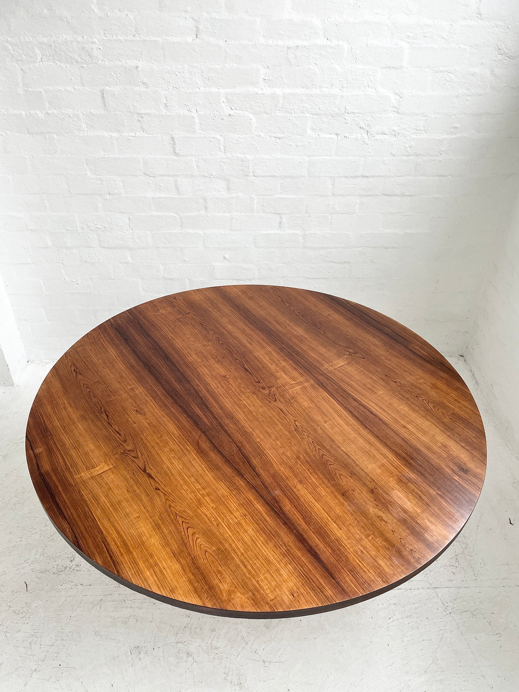 Large Circular Danish Rosewood Dining Table