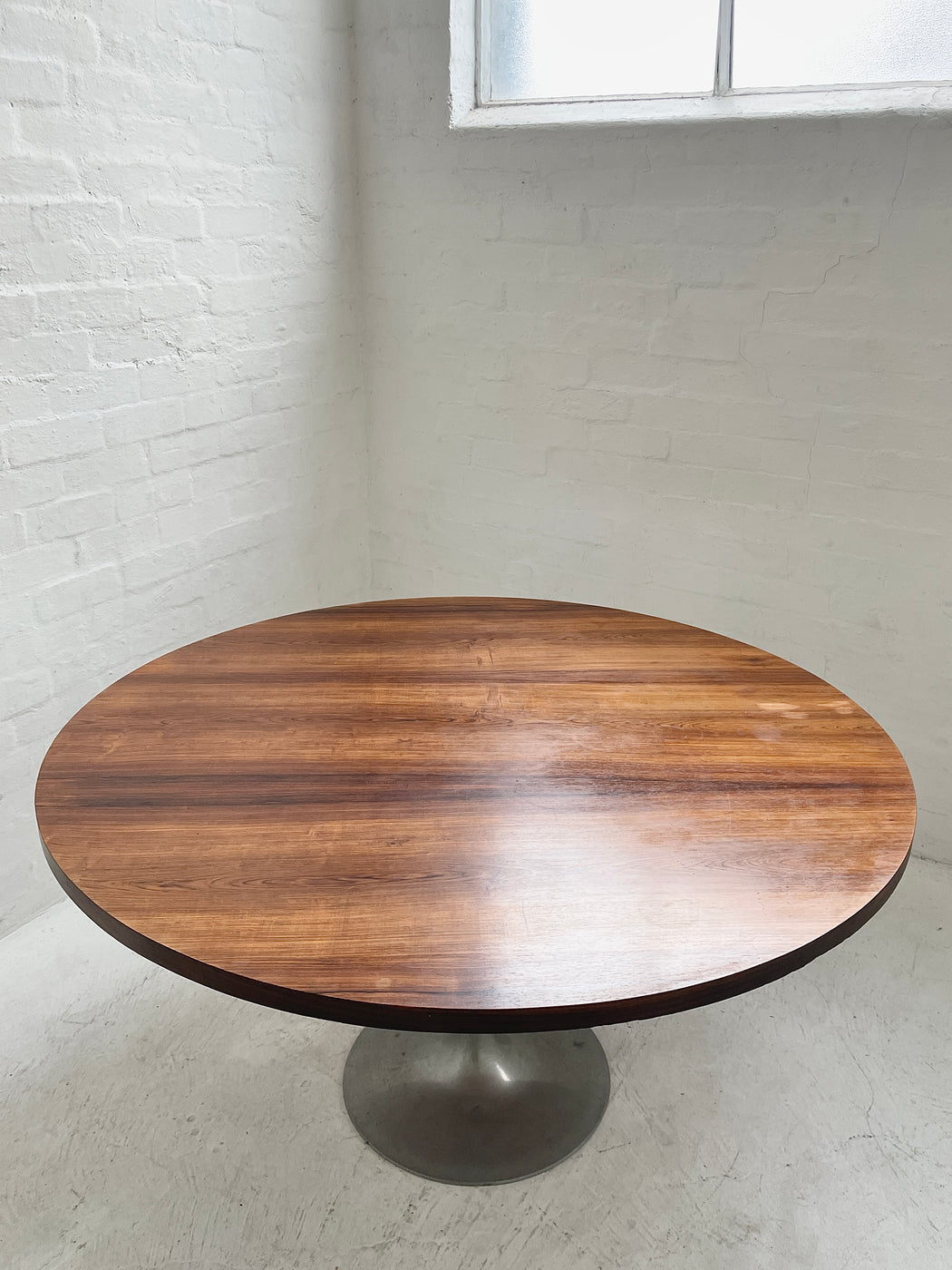 Large Circular Danish Rosewood Dining Table