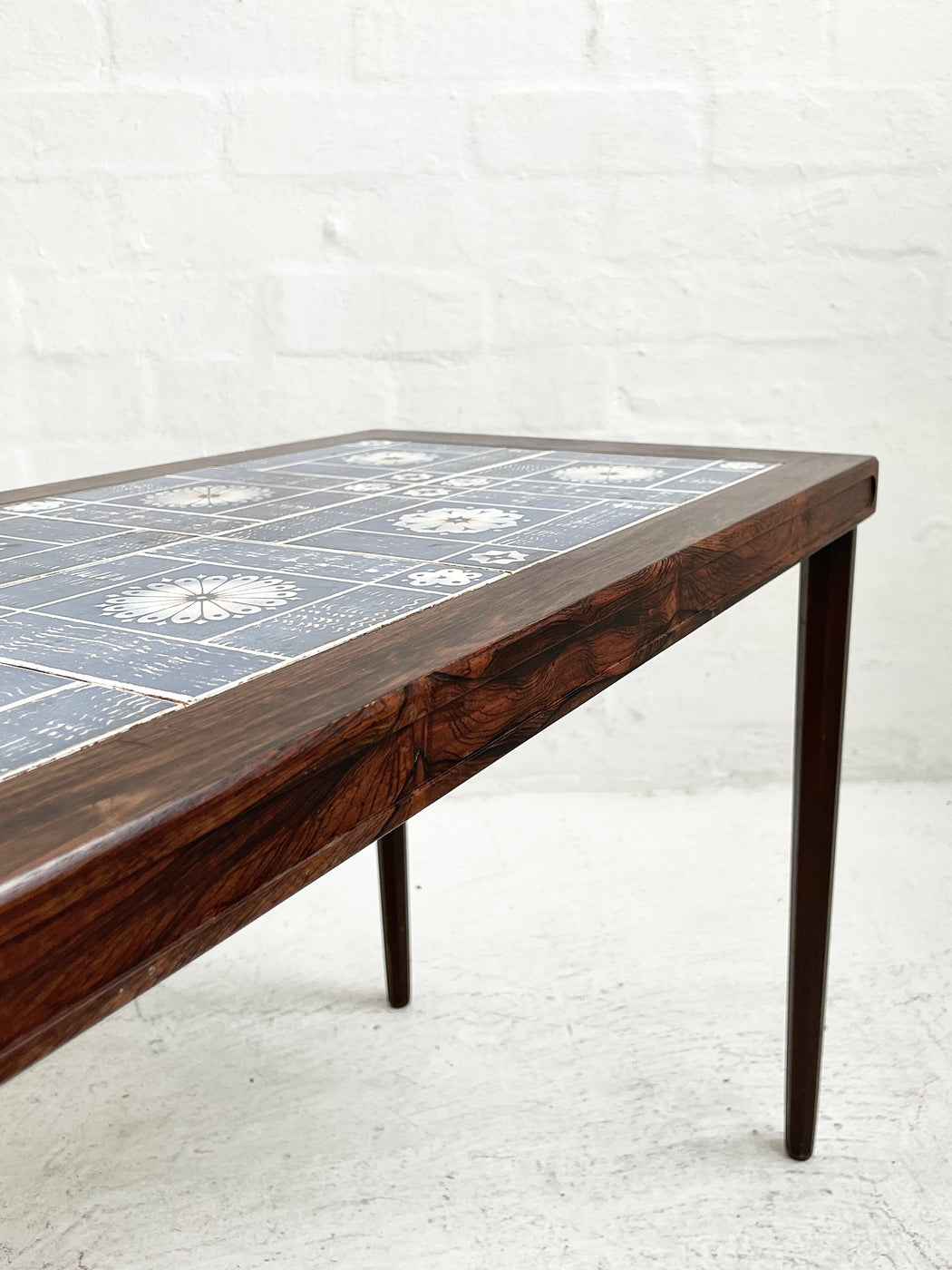 Danish Tile-topped Nest of Rosewood Tables