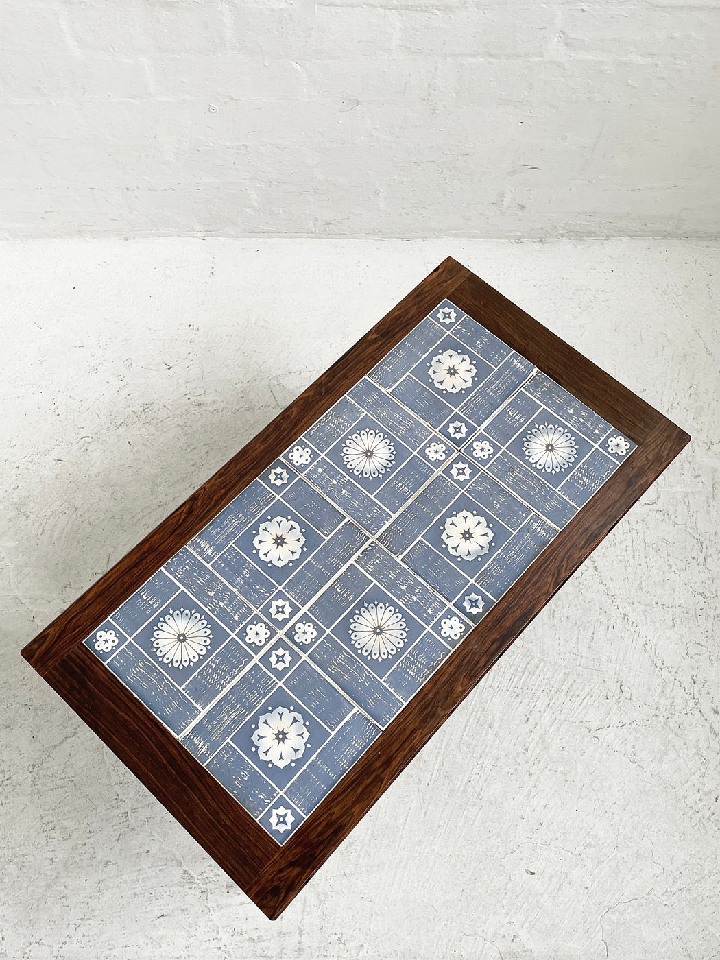 Danish Tile-topped Nest of Rosewood Tables