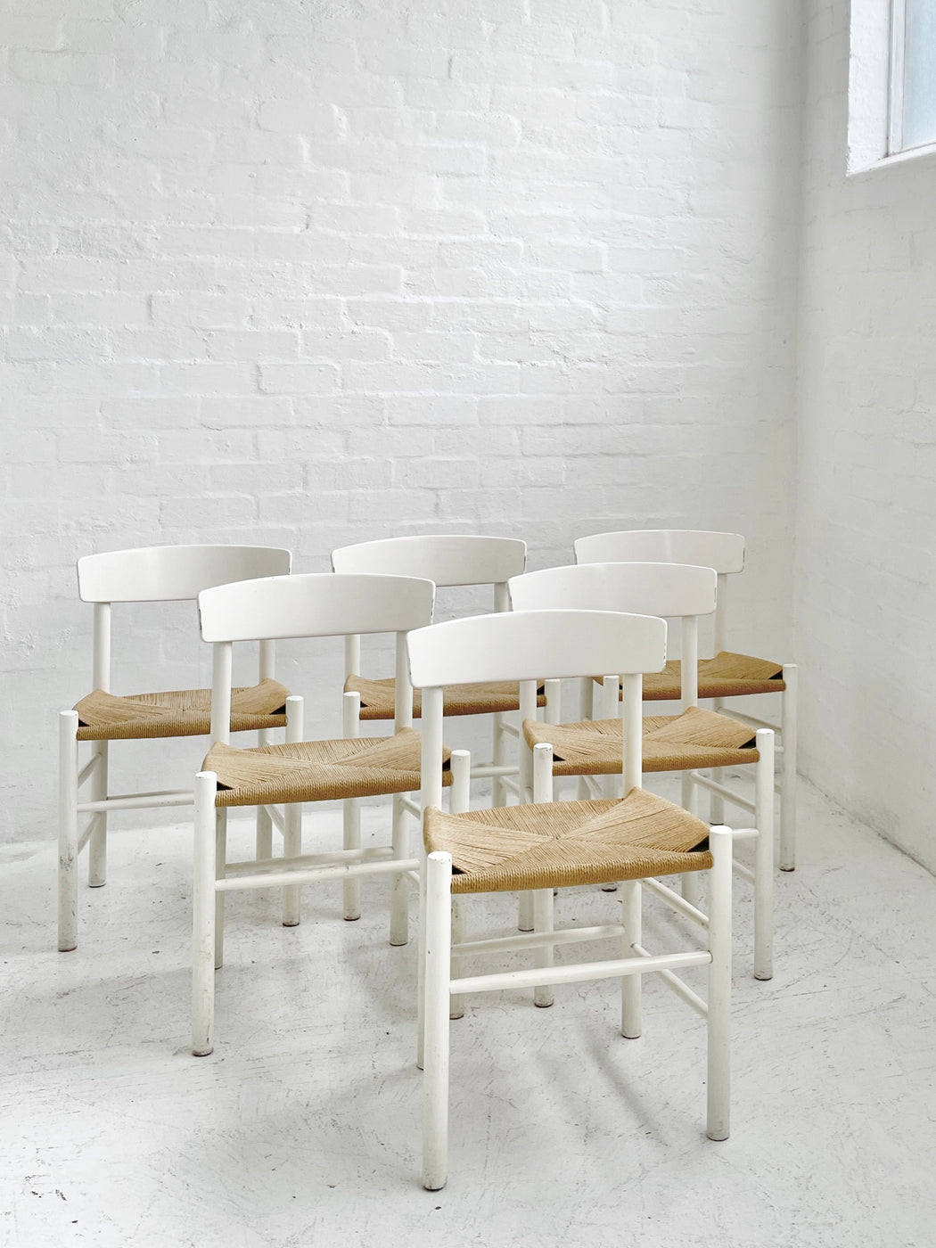 Set of Six Børge Mogensen 'J39' Chairs