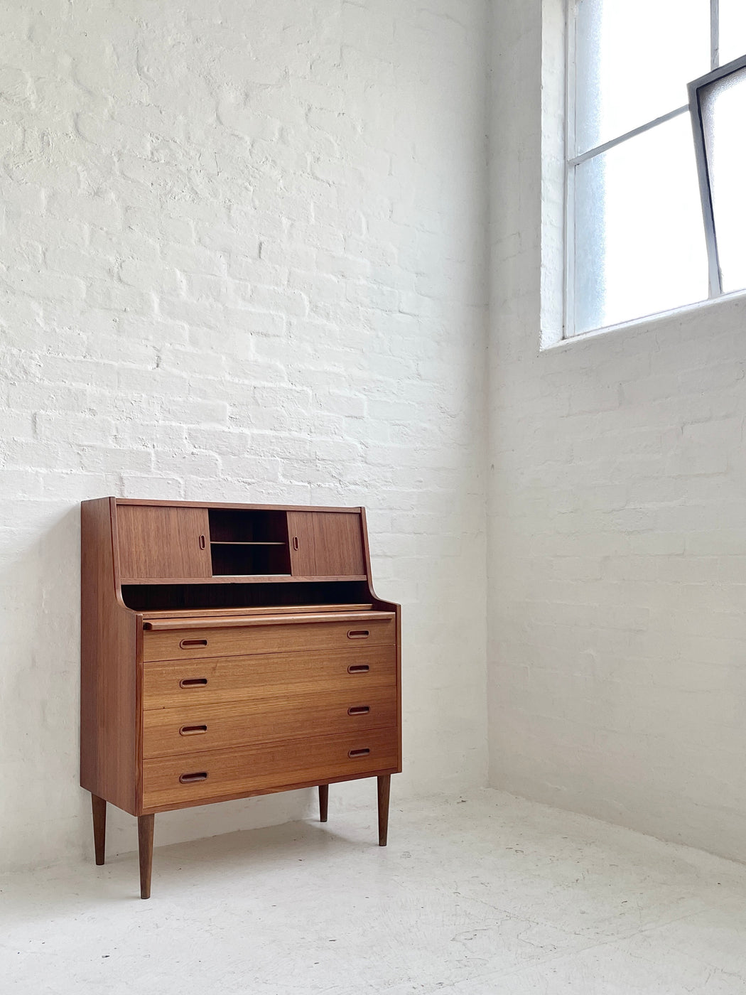 Danish Teak Bureau Dresser